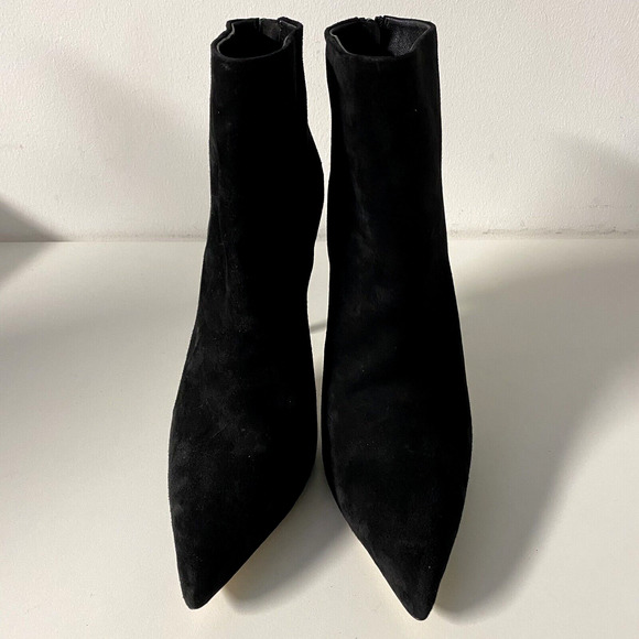 NWOB Scarosso x Brian Atwood Fabi Suede Ankle Boot Point Toe Slim Heel Z… - Picture 3 of 8
